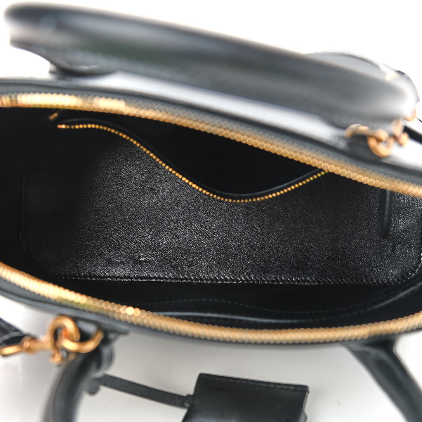 Soft Calfskin Puppy And Kitten S Ville Top Handle Bag Black