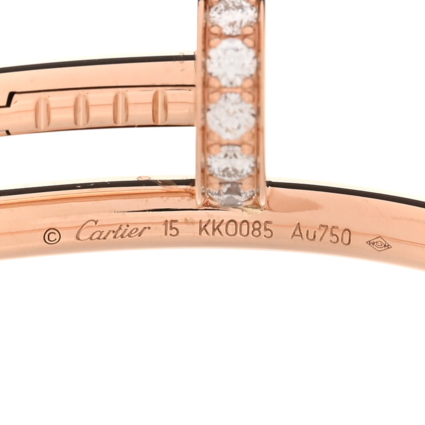18K Pink Gold Diamond Juste Un Clou Bracelet 15