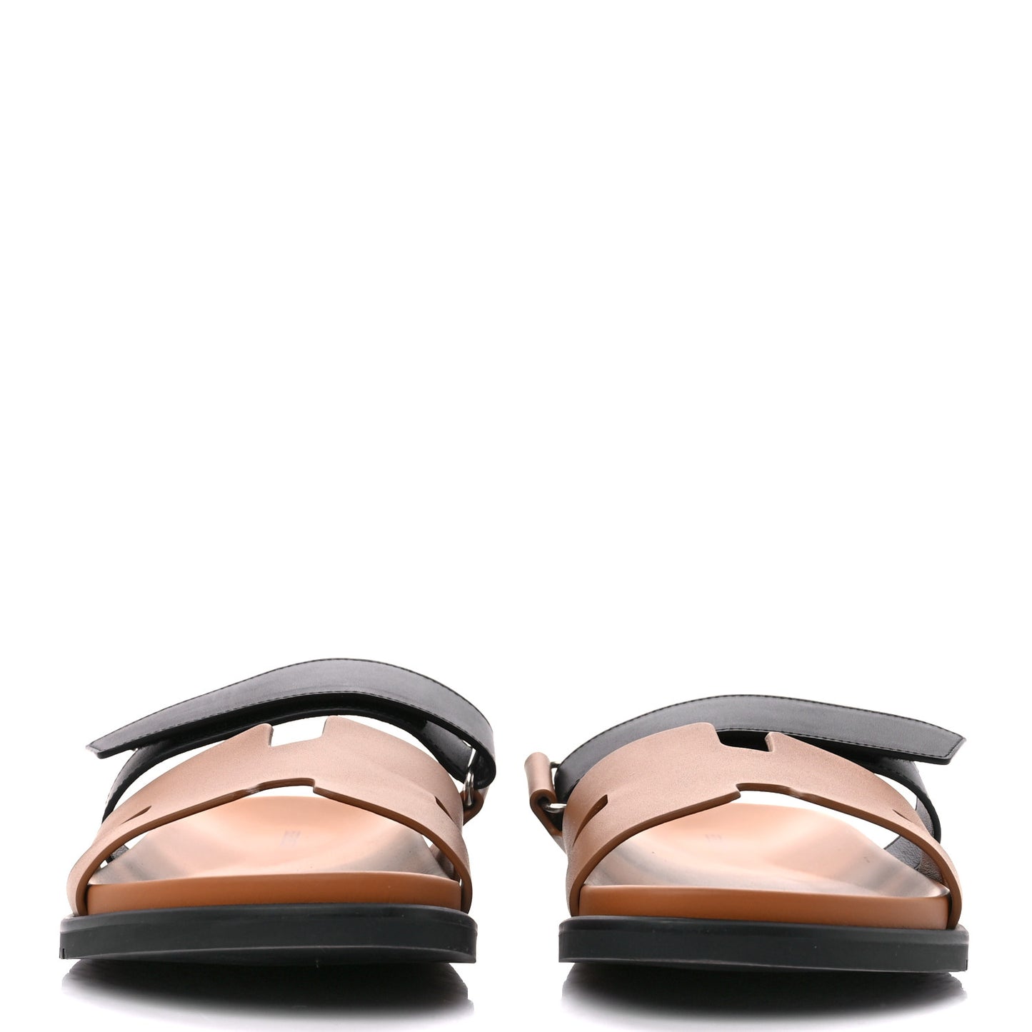 Calfskin Mens Chypre Sandals 43 Naturel Safari Black