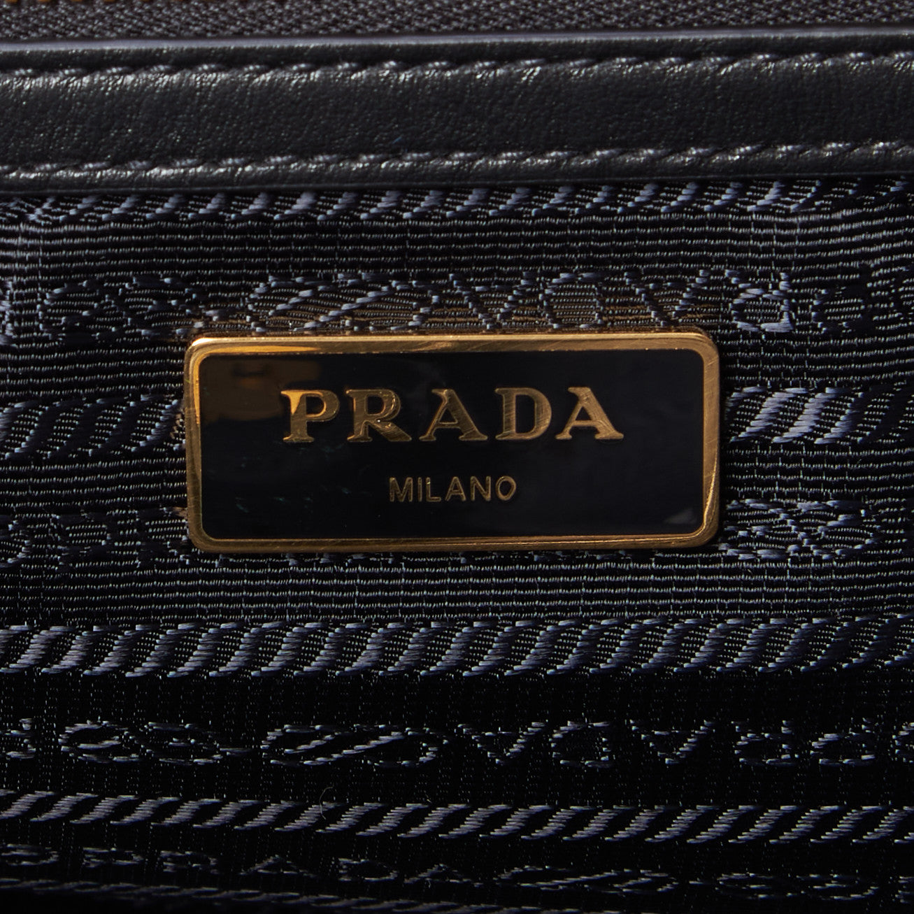 Prada Tessuto Nylon Soft Calf Shopping Tote Black 8 of 8