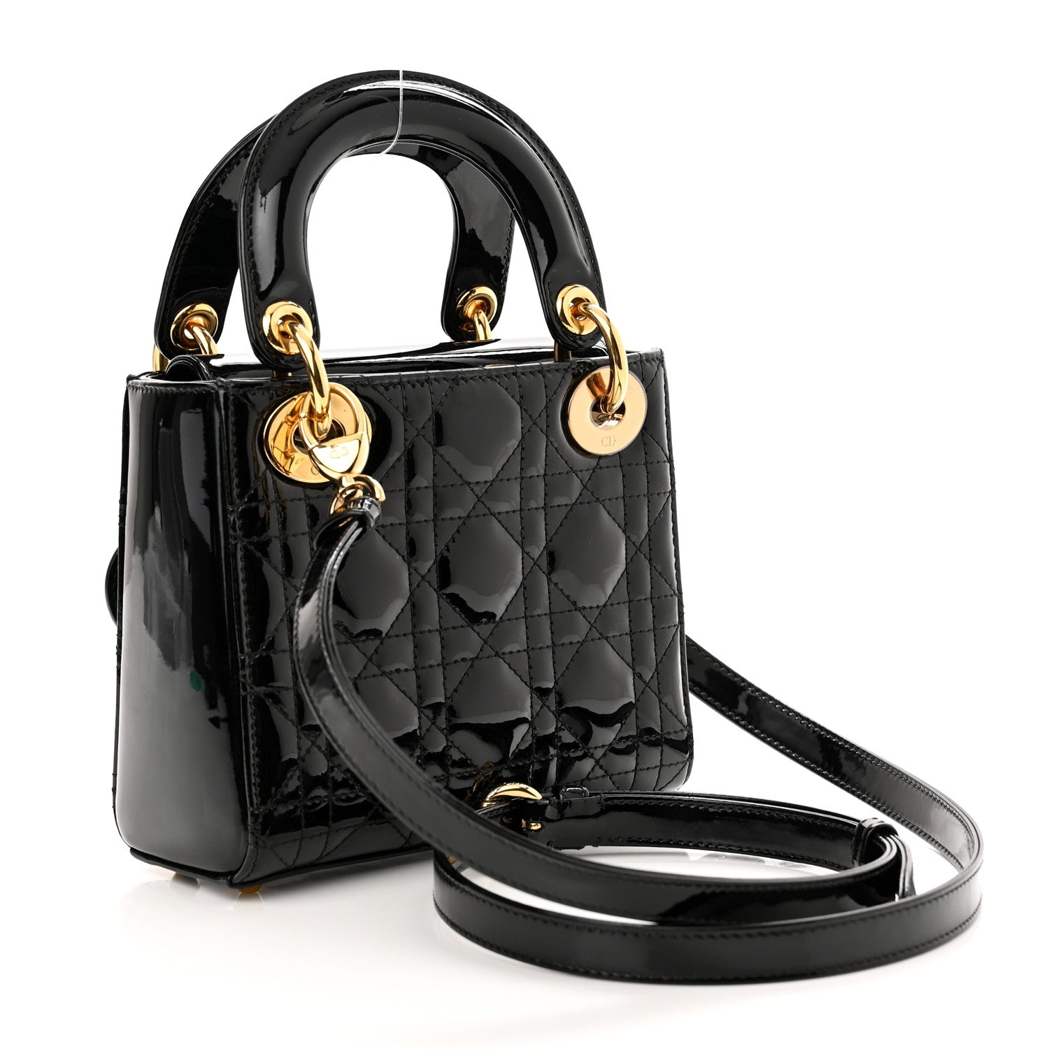 Christian Dior Patent Cannage Mini Lady Dior Black 2 of 9