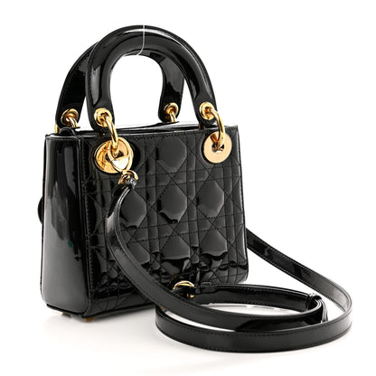 Christian Dior Patent Cannage Mini Lady Dior Black 2 of 9