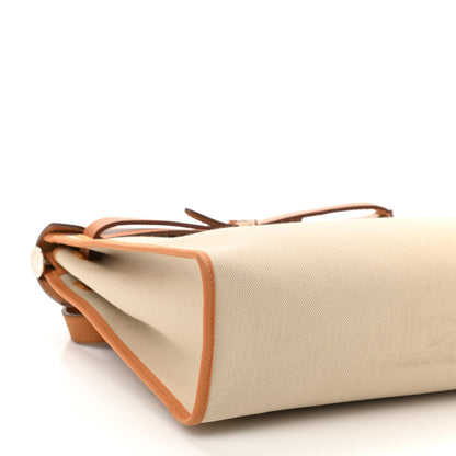 Hermes Vache Hunter Toile Herbag Zip 31 PM Trench Gold 10 of 13