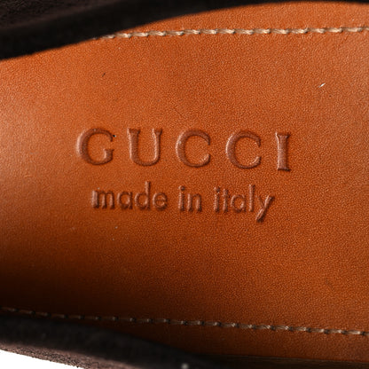 Gucci Suede Web Mens Horsebit Driver Loafers 9 Cocoa 8 of 8