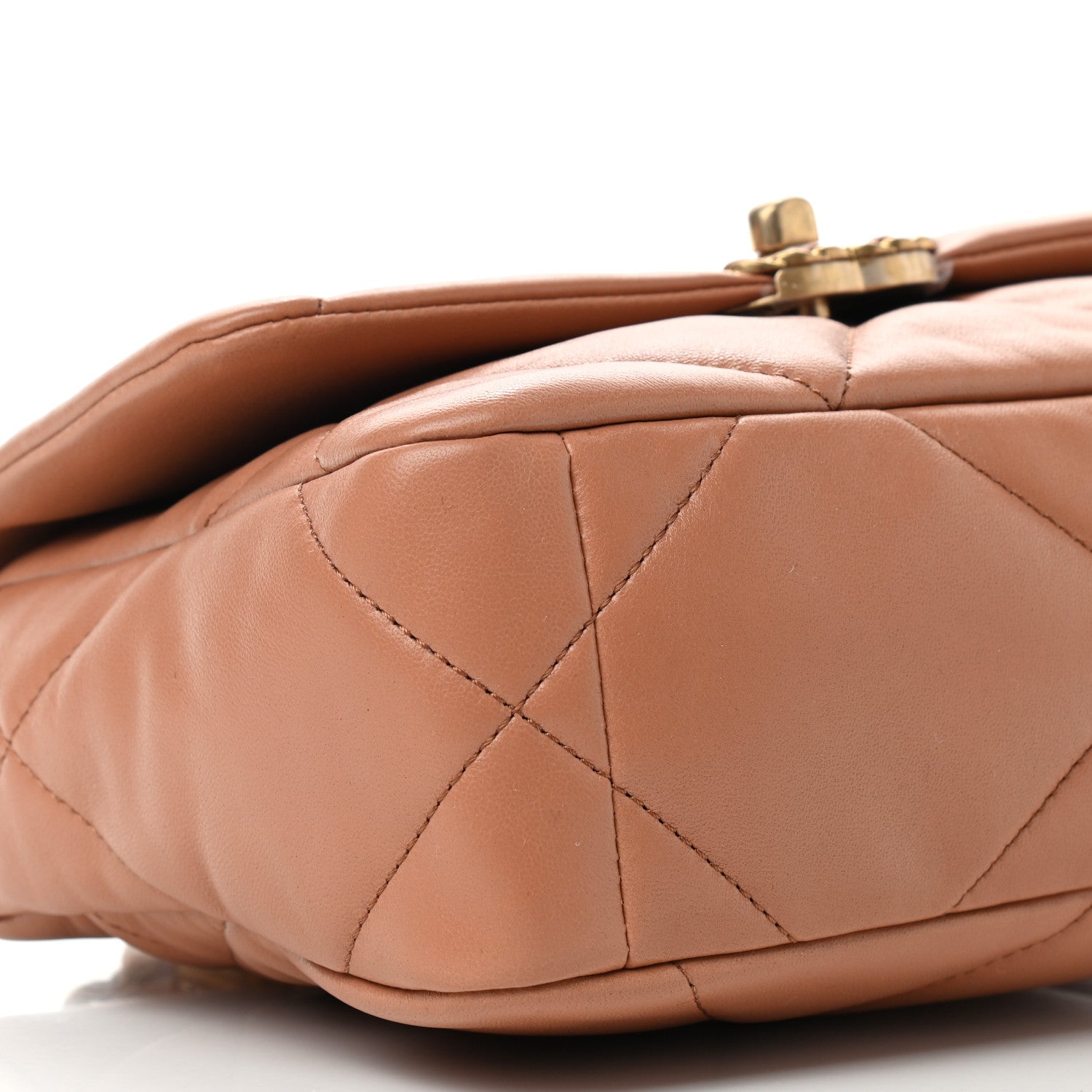Chanel Lambskin Quilted Medium Chanel 19 Flap Brown 8 of 9