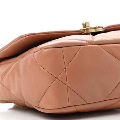 Chanel Lambskin Quilted Medium Chanel 19 Flap Brown 8 of 9