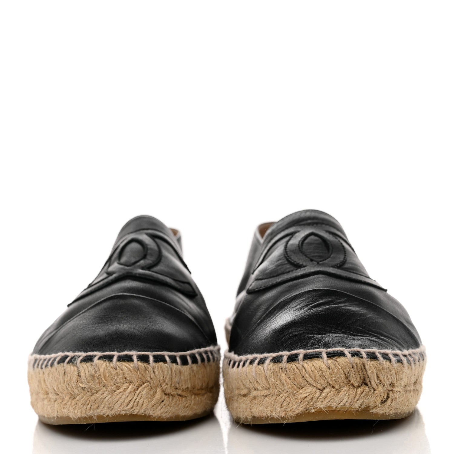 Chanel Lambskin CC Espadrilles 41 Black 2 of 9