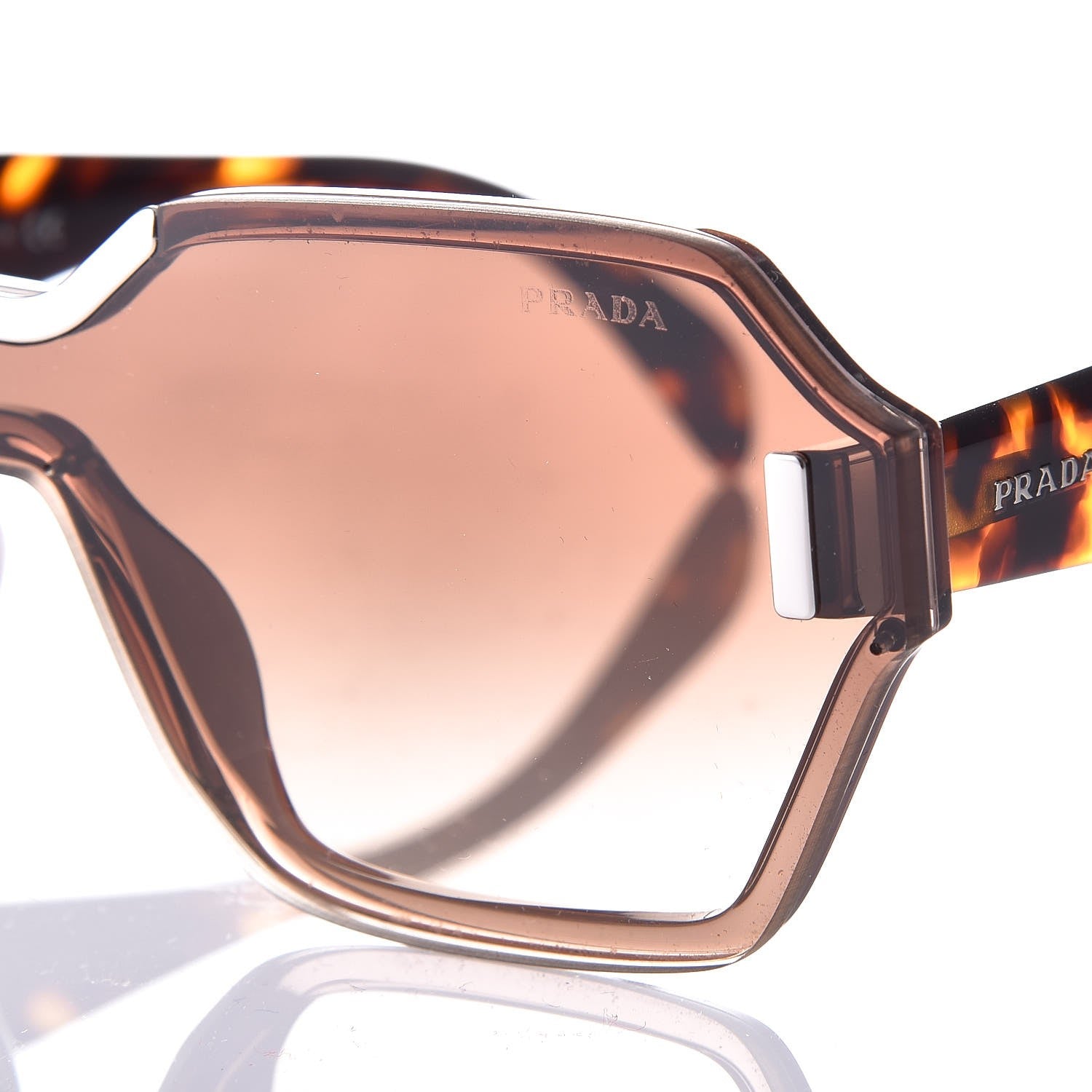 Prada Geometric SPR 15T Sunglasses Tortoise 7 of 8