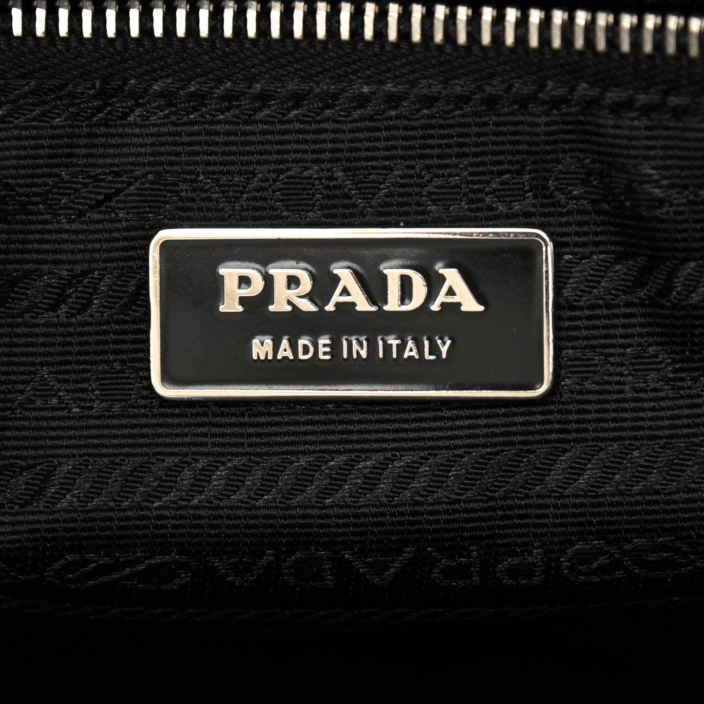 Spazzolato Logo Embossed Tote Black