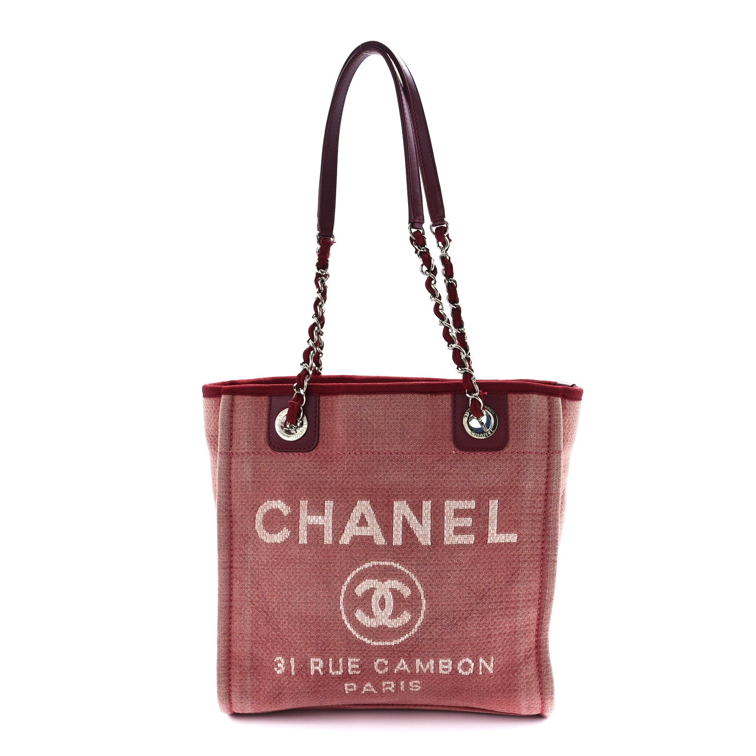 Chanel Canvas Mini Deauville Tote Red 1 of 11