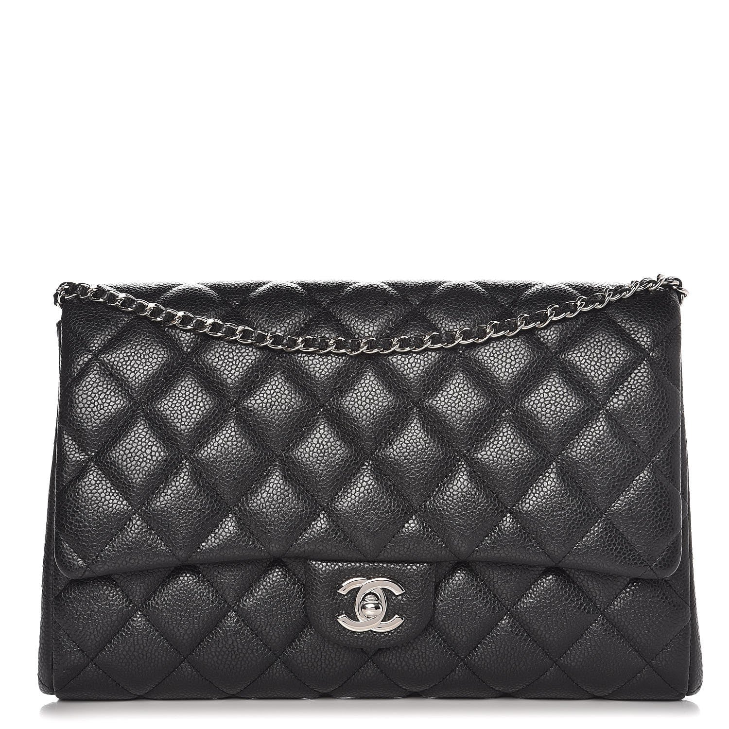 Chanel Caviar Quilted Clutch With Chain Flap Black 1 of 9