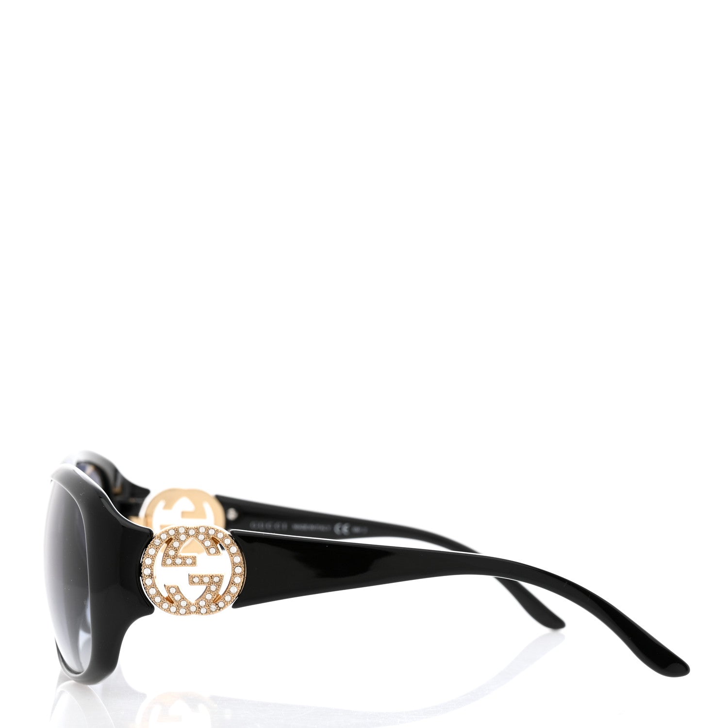 Gucci Acetate Crystal GG Sunglasses GG3578/S Black 3 of 8