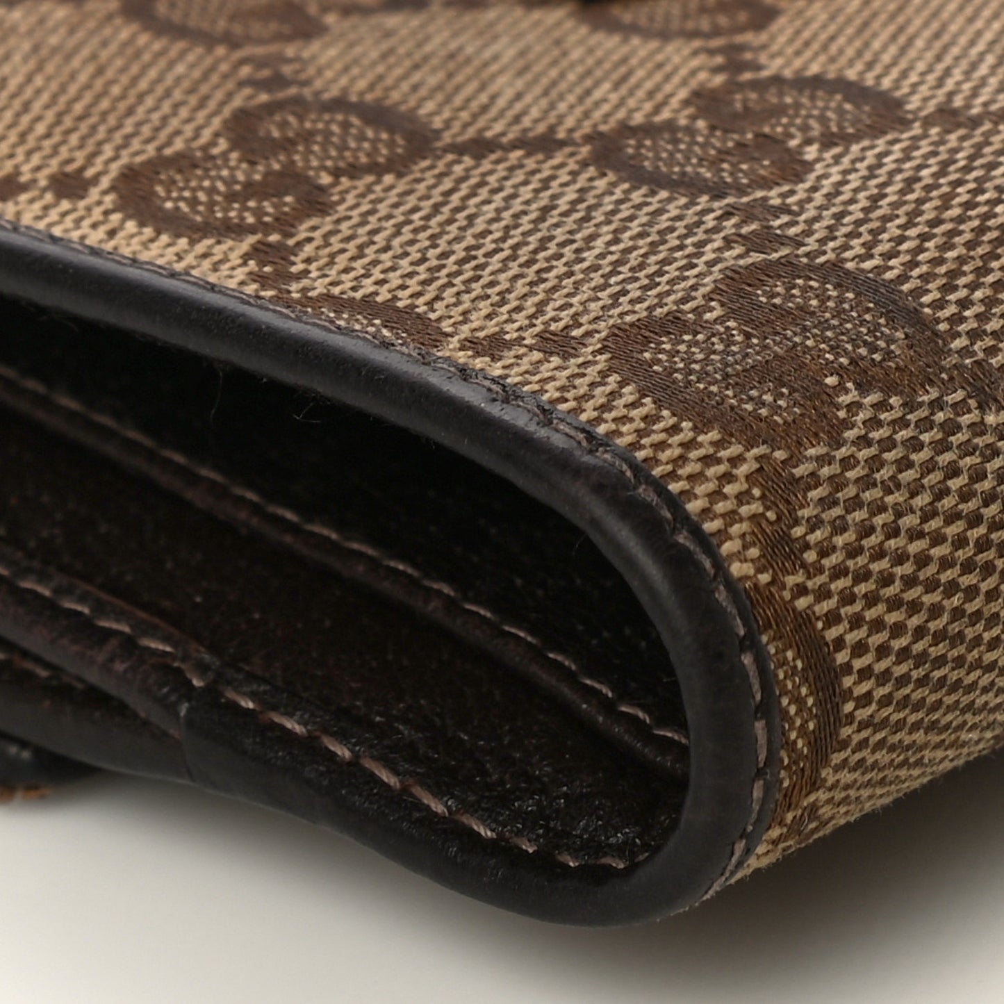 Monogram D Ring Compact Wallet Dark Brown