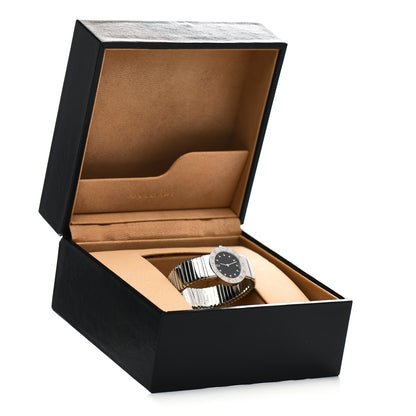 Bulgari Stainless Steel Diamond 26mm Tubogas Quartz Watch Black 5 of 5