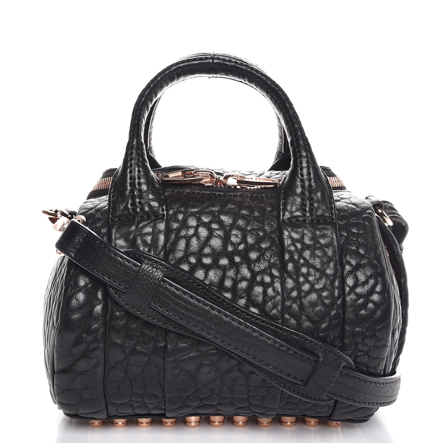 Alexander Wang Pebbled Lambskin Mini Rockie Black Rose Gold Hardware 1 of 6