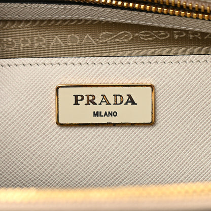 Prada Saffiano Lux Colorblock Medium Galleria Double Zip Tote Talco Baltico 6 of 10