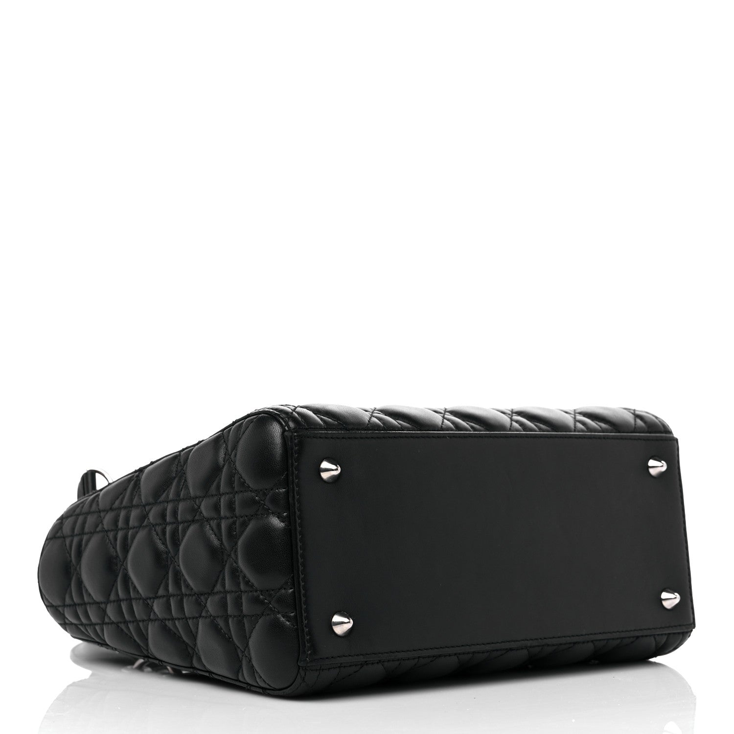Christian Dior Lambskin Cannage Medium Lady Dior Black 4 of 9