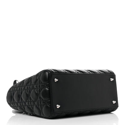 Christian Dior Lambskin Cannage Medium Lady Dior Black 4 of 9
