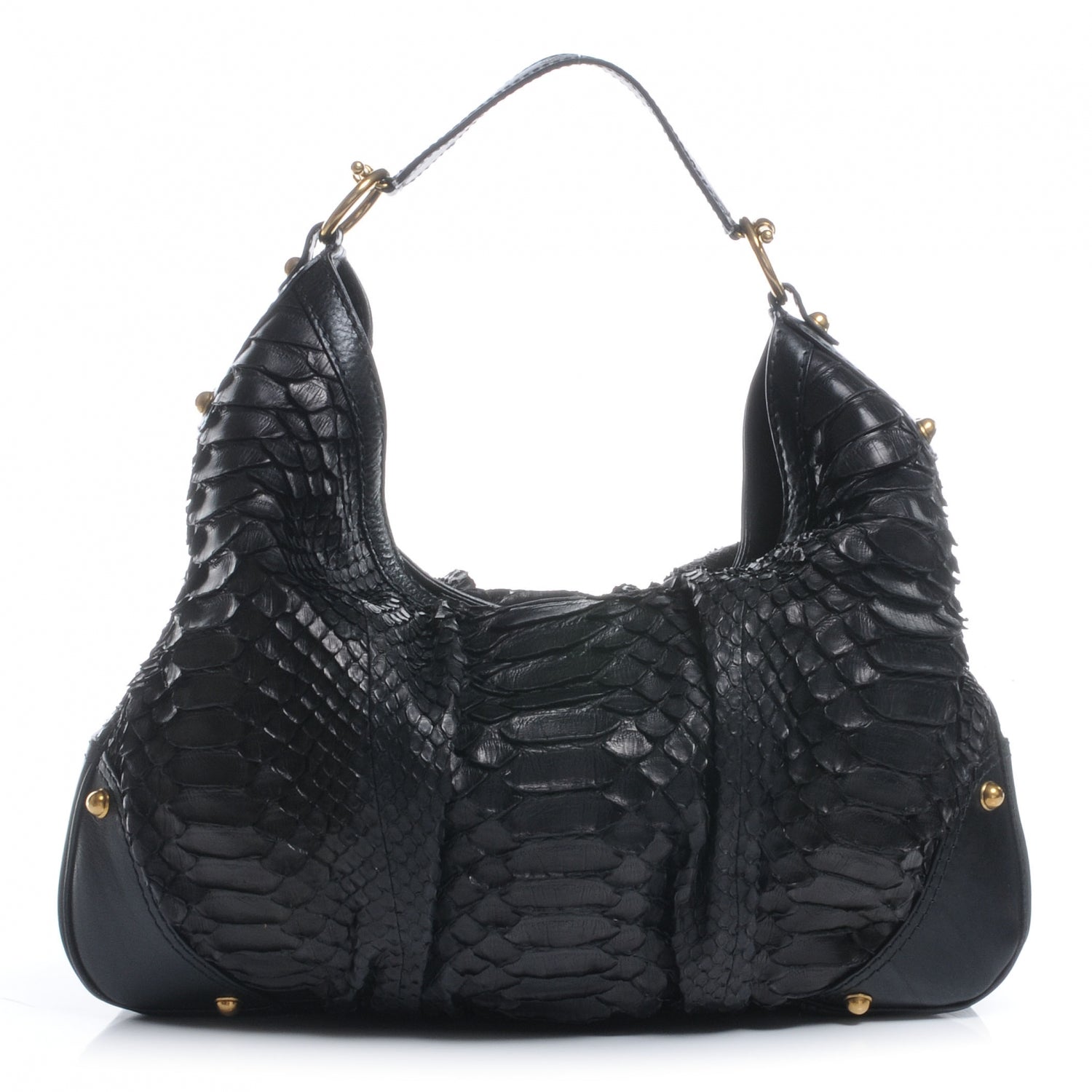 Gucci Python Large Jockey Hobo Black 1 of 7