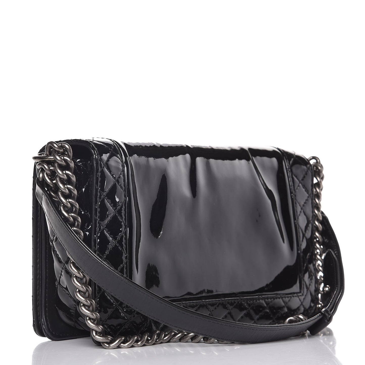 Patent New Medium Boy Reverso Flap Black