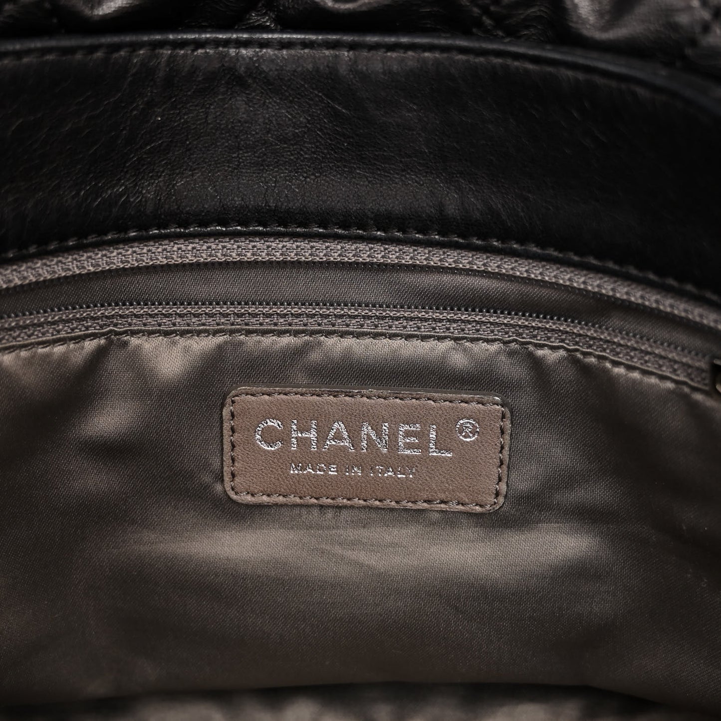 Lambskin Quilted Sharpei Flap Black