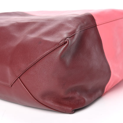 Celine Lambskin Horizontal Bi-Color Cabas Pink Rust 6 of 20