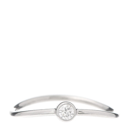 Tiffany Platinum Diamond Elsa Peretti Single-Row Wave Ring 49 5 1 of 4
