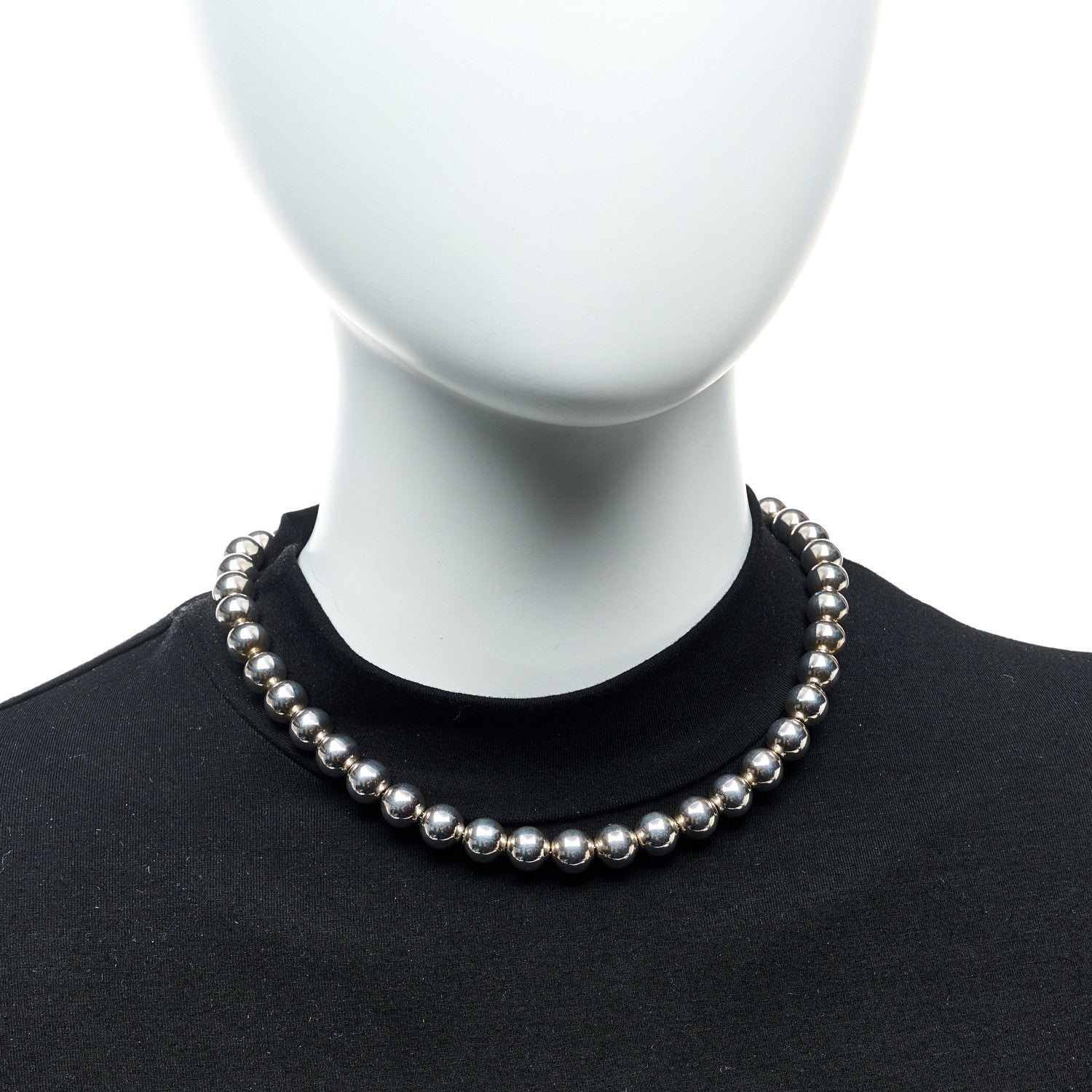 Tiffany Sterling Silver 10mm Hardwear Ball Necklace 2 of 6