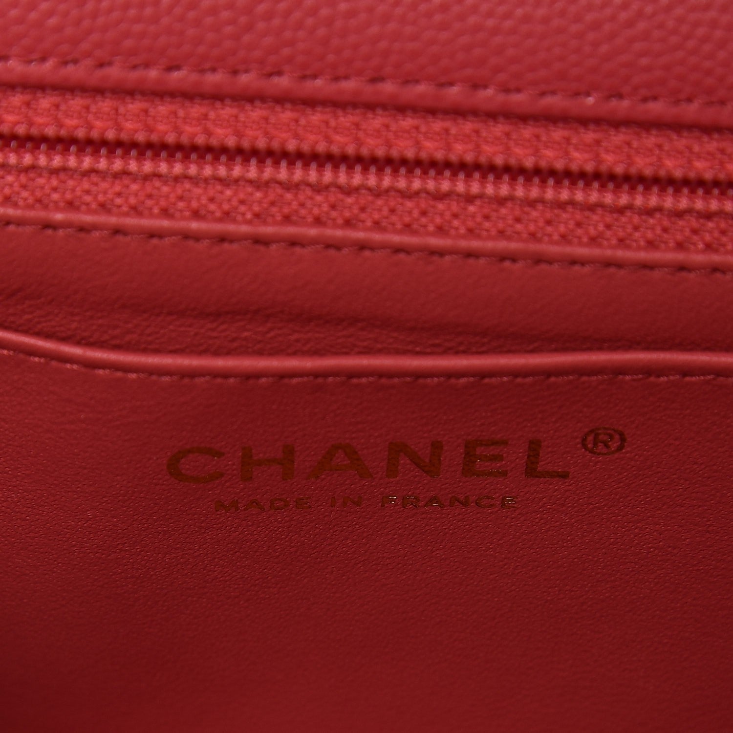 Chanel Caviar Quilted Mini Rectangular Flap Dark Pink 6 of 8