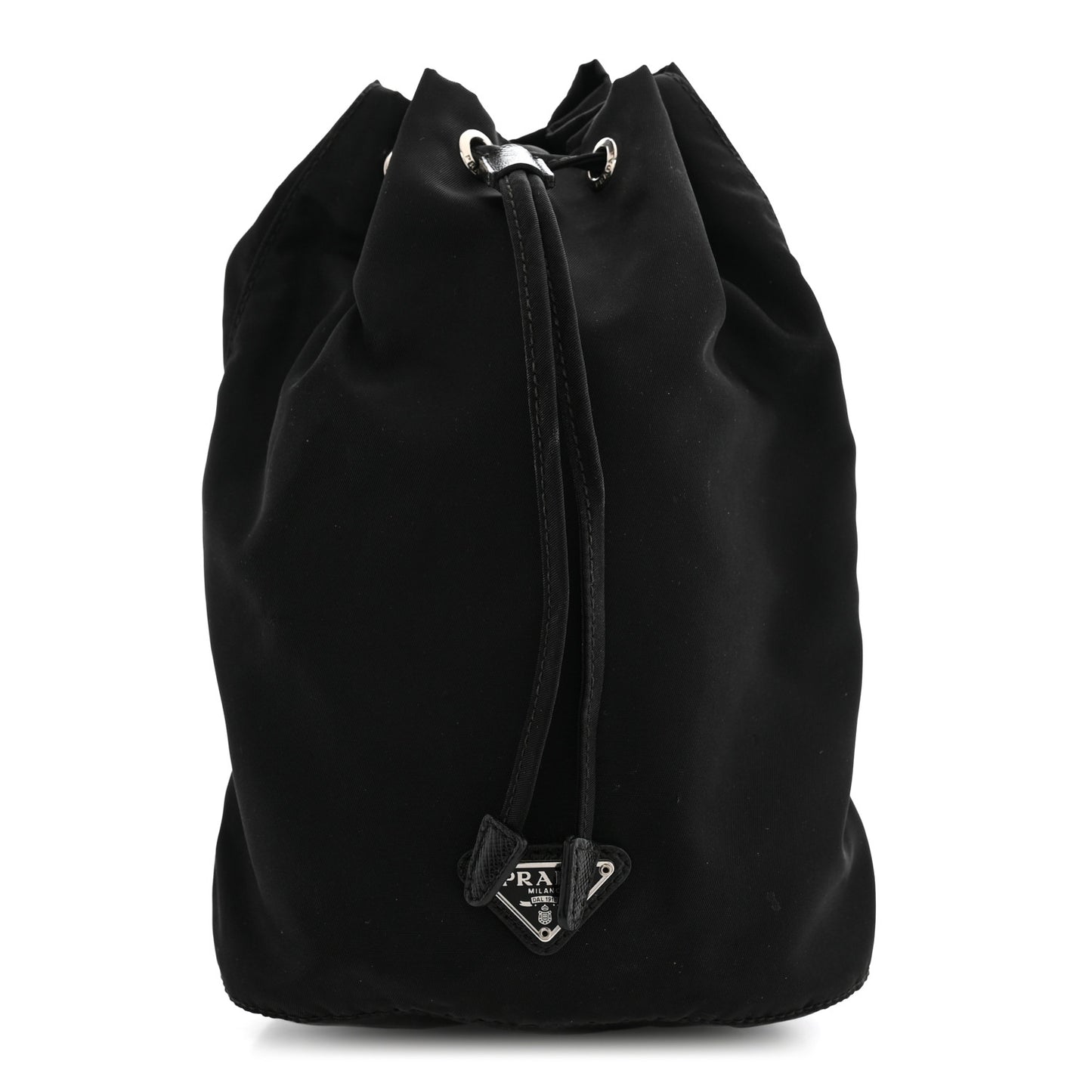 Nylon Vela Drawstring Pouch Black
