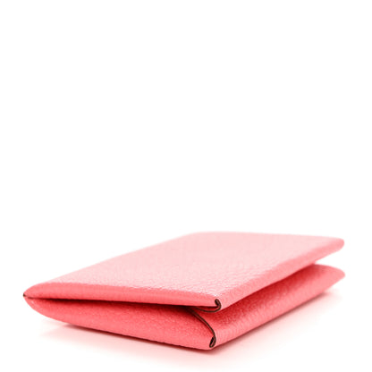 Hermes Chevre Mysore Calvi Card Case Rose Azalee 4 of 8