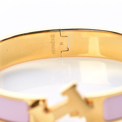 Hermes Enamel Narrow Clic Clac H Bracelet GM Rose Dragee 4 of 6