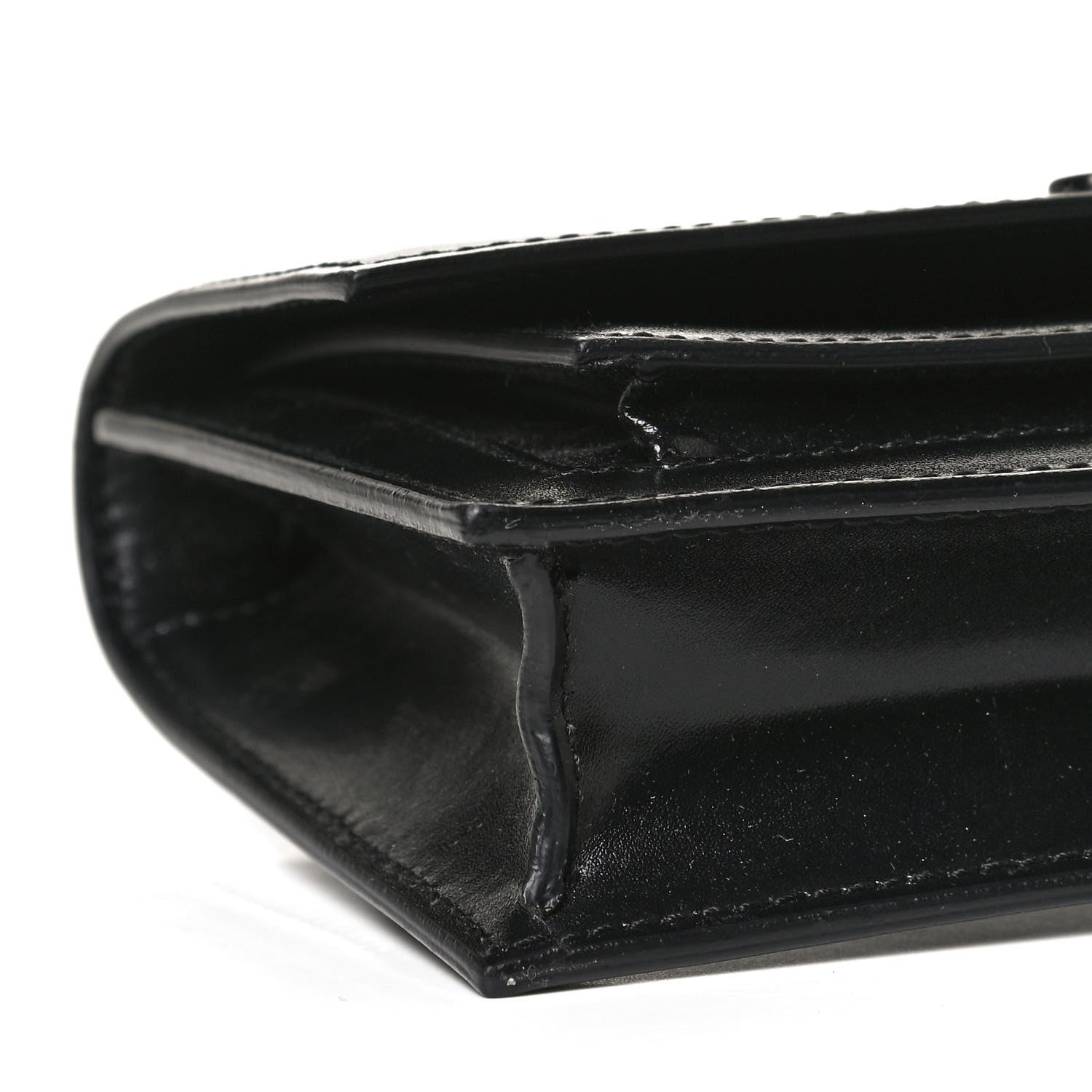 Balenciaga Shiny Box Calfskin Monochrome XS Sharp Belt Bag Black 8 of 12