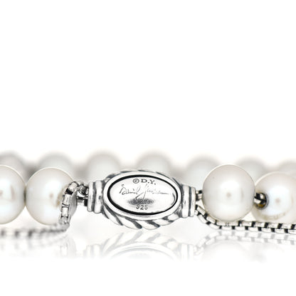 David Yurman Sterling Silver Pearl 8mm Spiritual Bead Bracelet 4 of 5