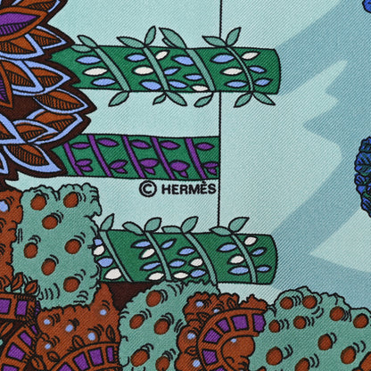 Hermes Silk Le Paradis Du Roy Scarf 90 4 of 7
