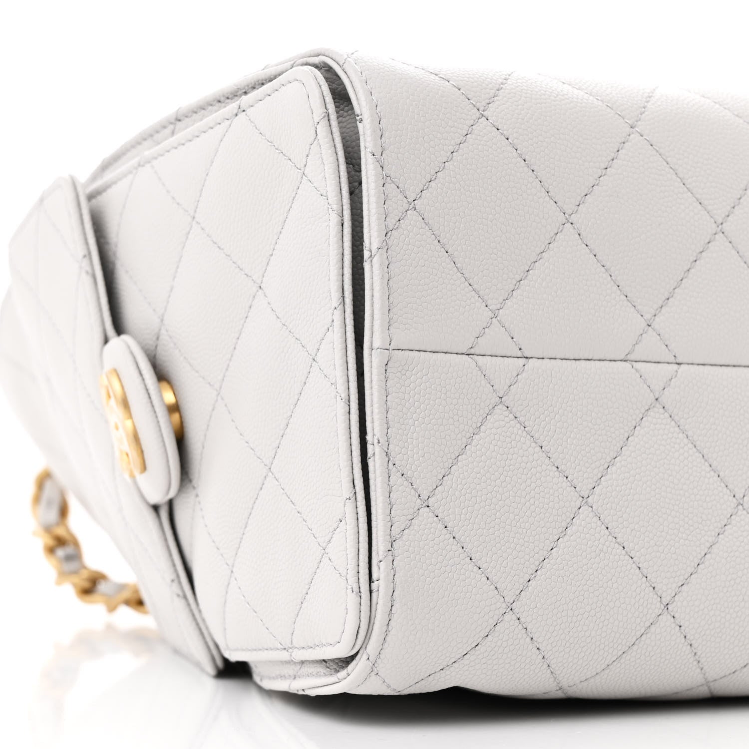 Chanel Caviar Quilted Small Chanel 25 Handbag Light Grey 9 of 10