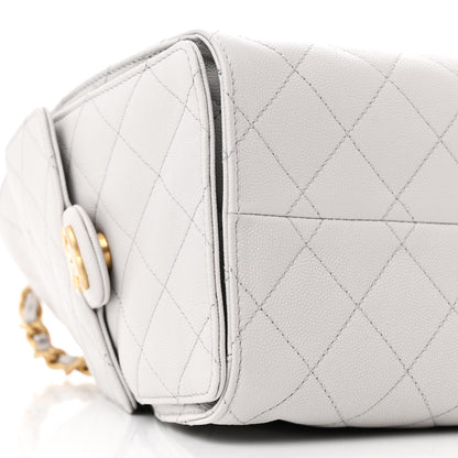 Chanel Caviar Quilted Small Chanel 25 Handbag Light Grey 9 of 10