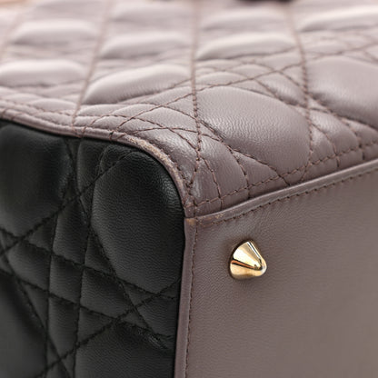 Christian Dior Lambskin Cannage Medium Tri-Color Lady Dior Brown 12 of 13