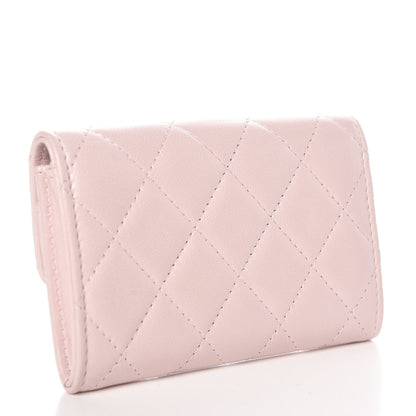 Chanel Lambskin Quilted Card Holder Light Pink 3 of 9