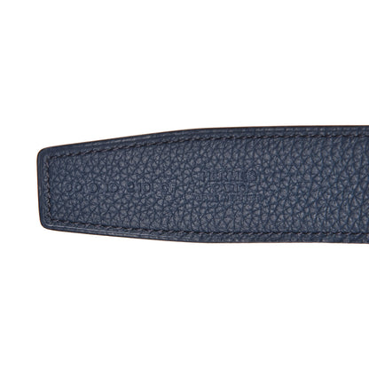 Hermes 135 Togo 32mm H Belt 90 Black Bleu de Prusse 4 of 7