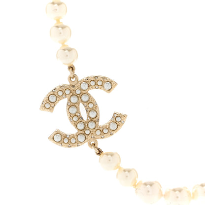 Chanel Pearl CC 100th Anniversary Necklace Light Gold 4 of 6