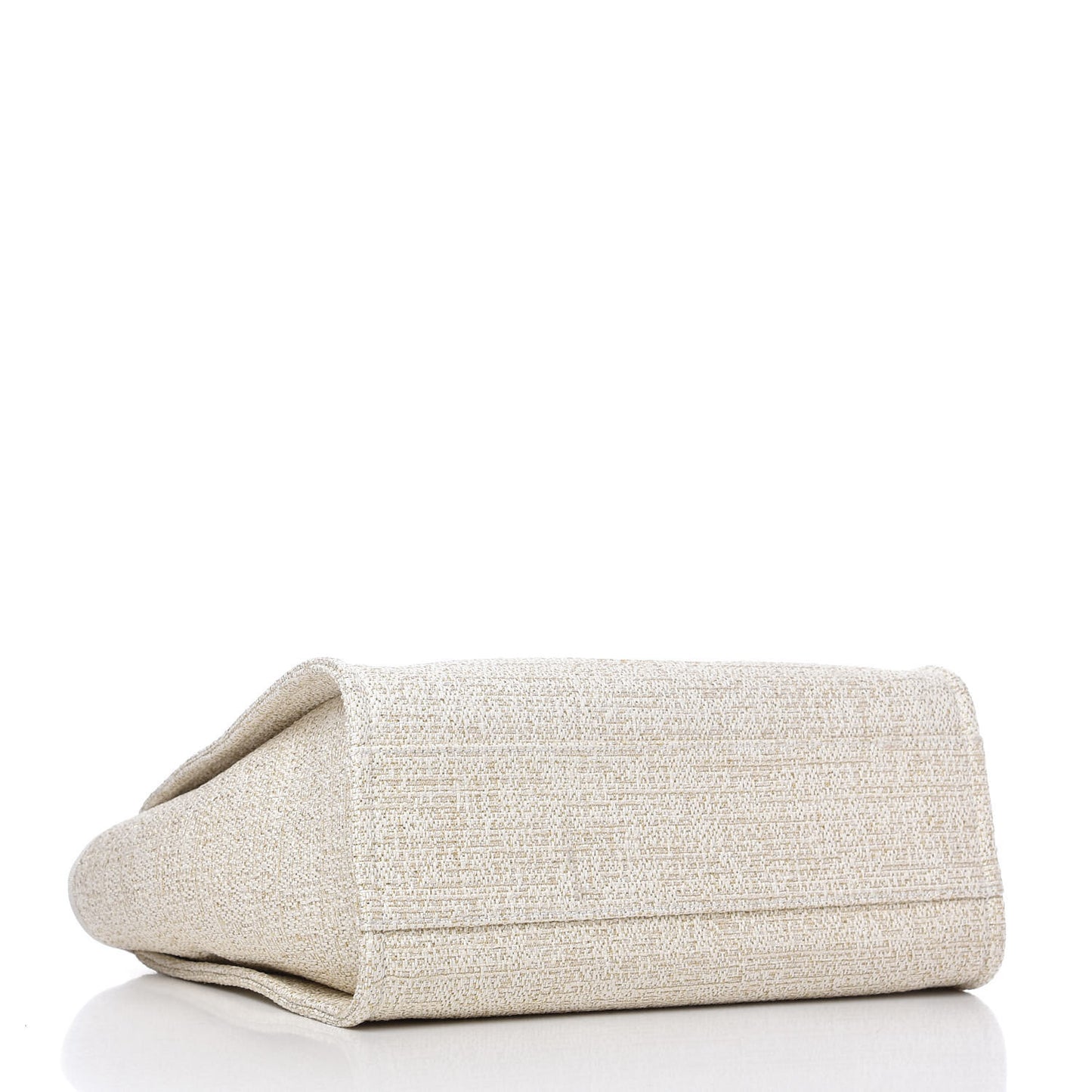 Lurex Boucle Small Deauville Tote Ivory