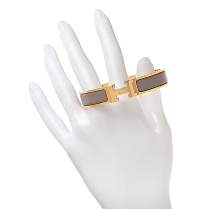 Hermes Enamel Narrow Clic Clac H Bracelet GM Marron Glace 2 of 6