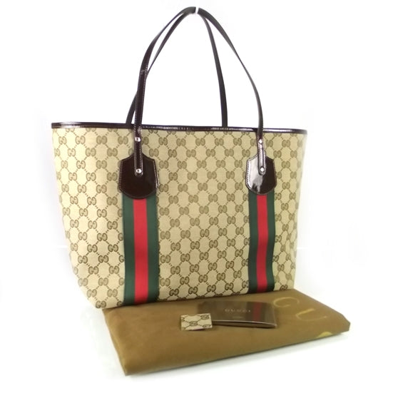 Gucci Monogram Web Large Jolie Tote Brown 3 of 9
