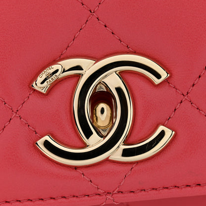 Chanel Lambskin Quilted Small Trendy CC Flap Dual Handle Bag Bright Pink 12 of 13