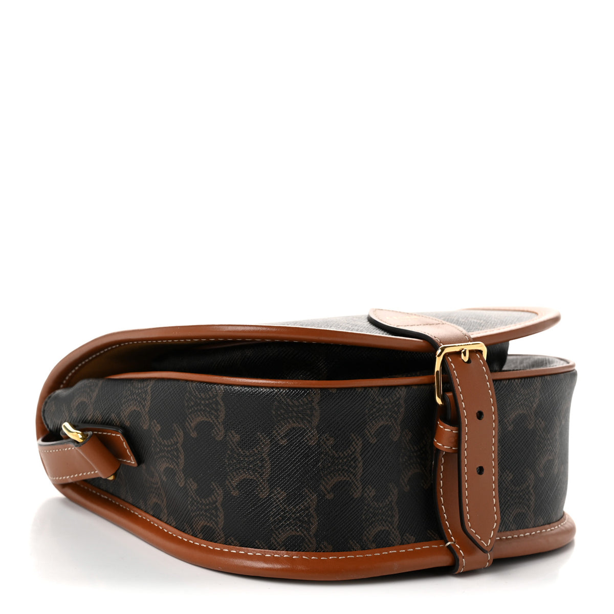 Triomphe Canvas Medium Folco Bag Tan
