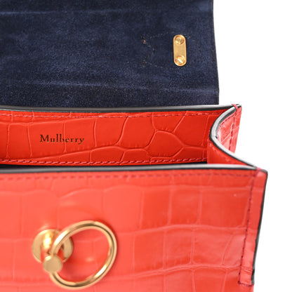 Mulberry Shiny Crocodile Embossed Micro Seaton Hibiscus Red 6 of 10