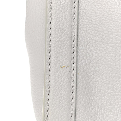 Alexander McQueen Pebbled Calfskin Small Skull Padlock Zip Around Tote Light Grey 13 of 13