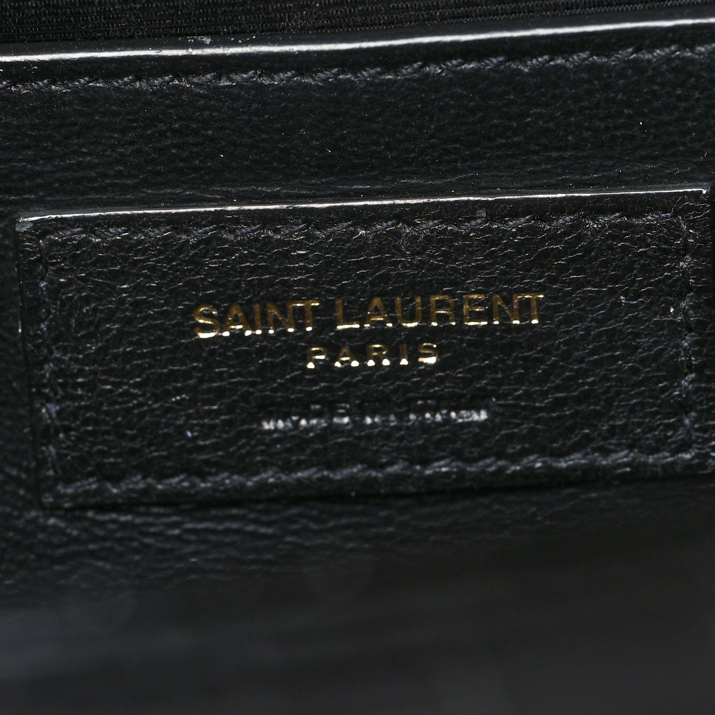 Calfskin Crocodile Embossed Medium Classic Monogram Kate Tassel Satchel Black