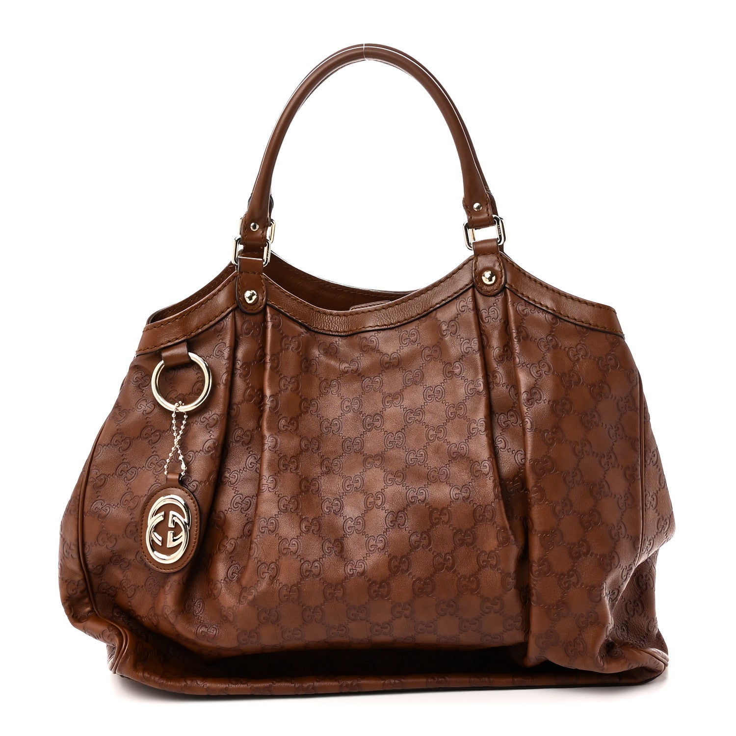 Gucci Guccissima Signature Large Sukey Tote Brown 1 of 10